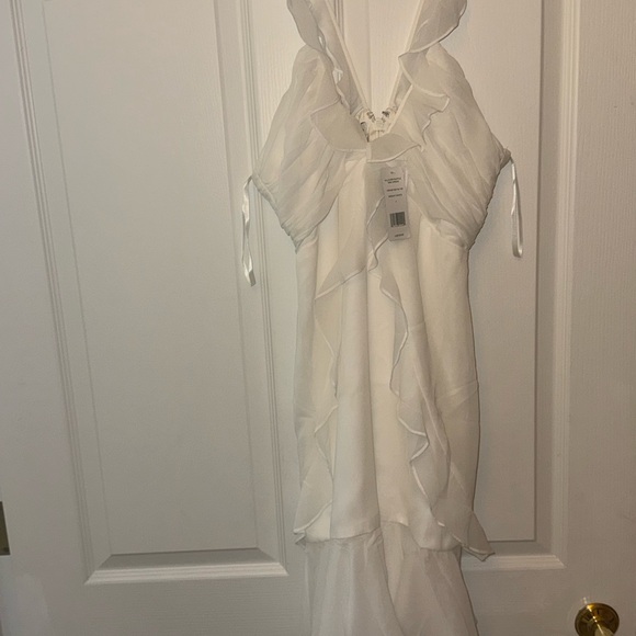 Bebe ALLOVER RUFFLE MINI DRESS bright white - Picture 5 of 7